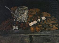 Paul Cezanne Cezanne's Accessories still life with philippe solari's Medallion china oil painting image